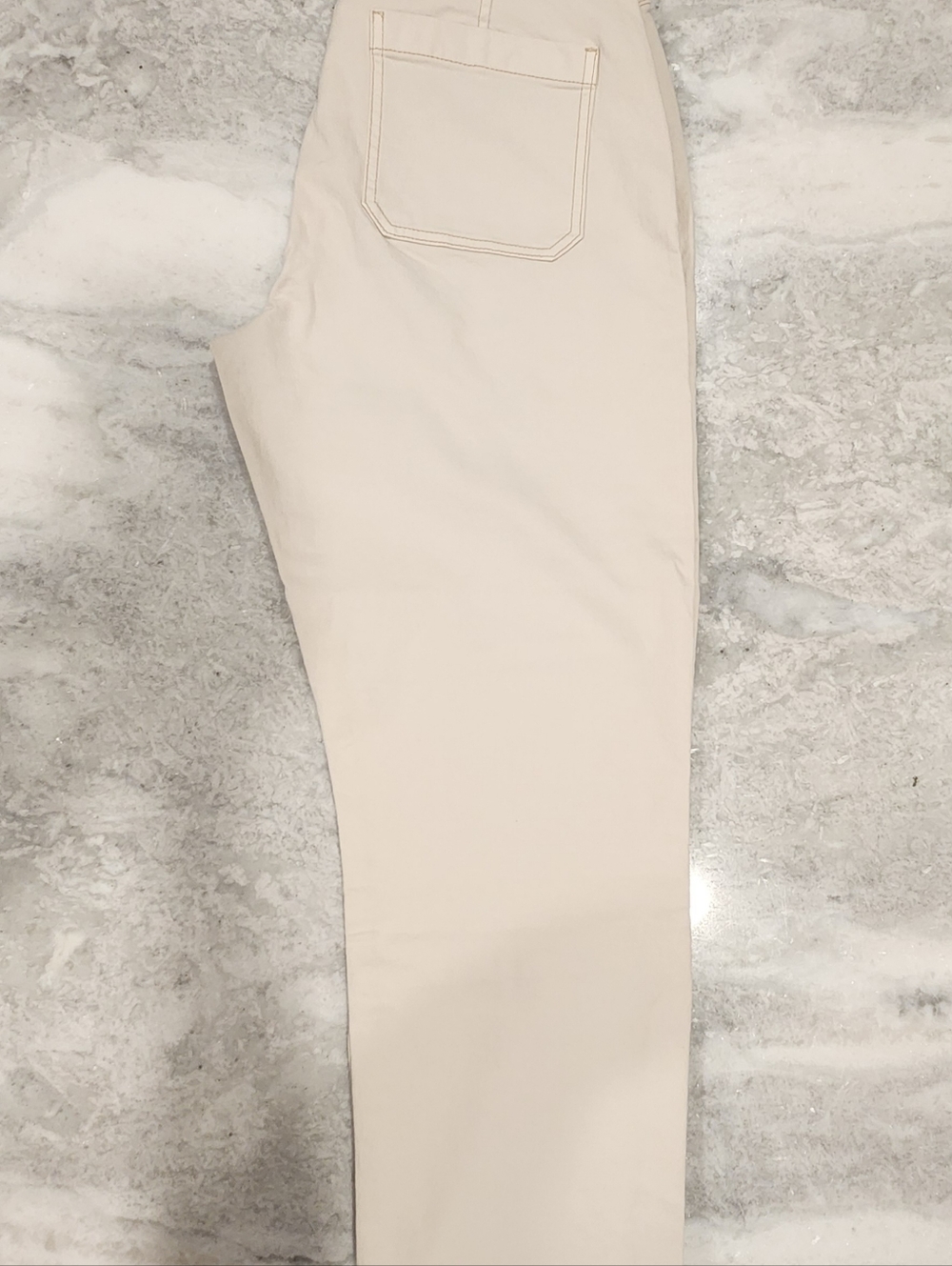Loft Classic Cream Straight-Leg Pants